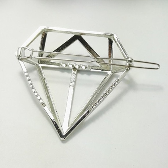 NEW Silver Diamond Hair Clip - Picture 2 of 2
